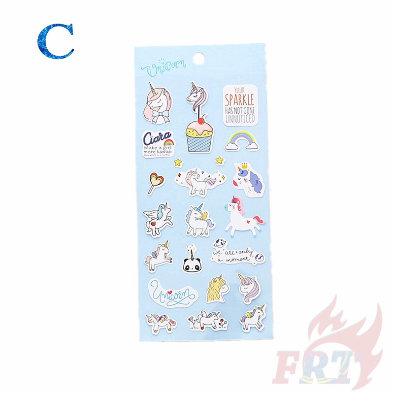 ❉ Unicorn Stickers ❉ 1 Sheet Fashion Album Scrapbooks Mixed DIY Decor Stickers