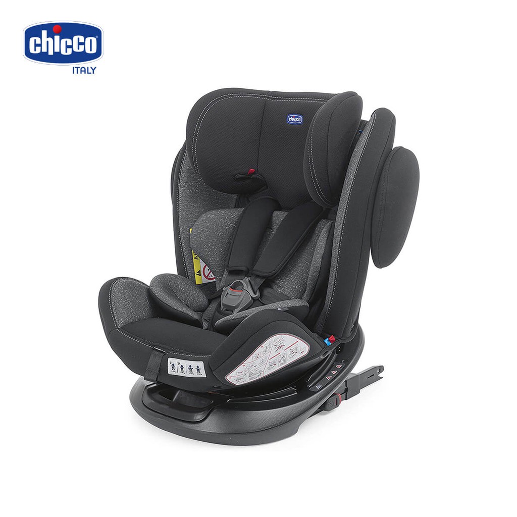 [Mã MKBC13 giảm 80k đơn 1 triệu] Ghế ngồi ô tô Chicco Unico Plus isofix 0-12y xoay 360 độ (Đen shadow)