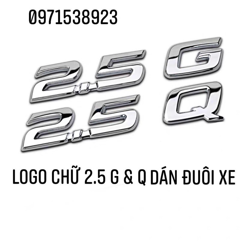 logo chữ toyota camry 2.4, 2.5, 2.0, E,Q,G dán xe toyota