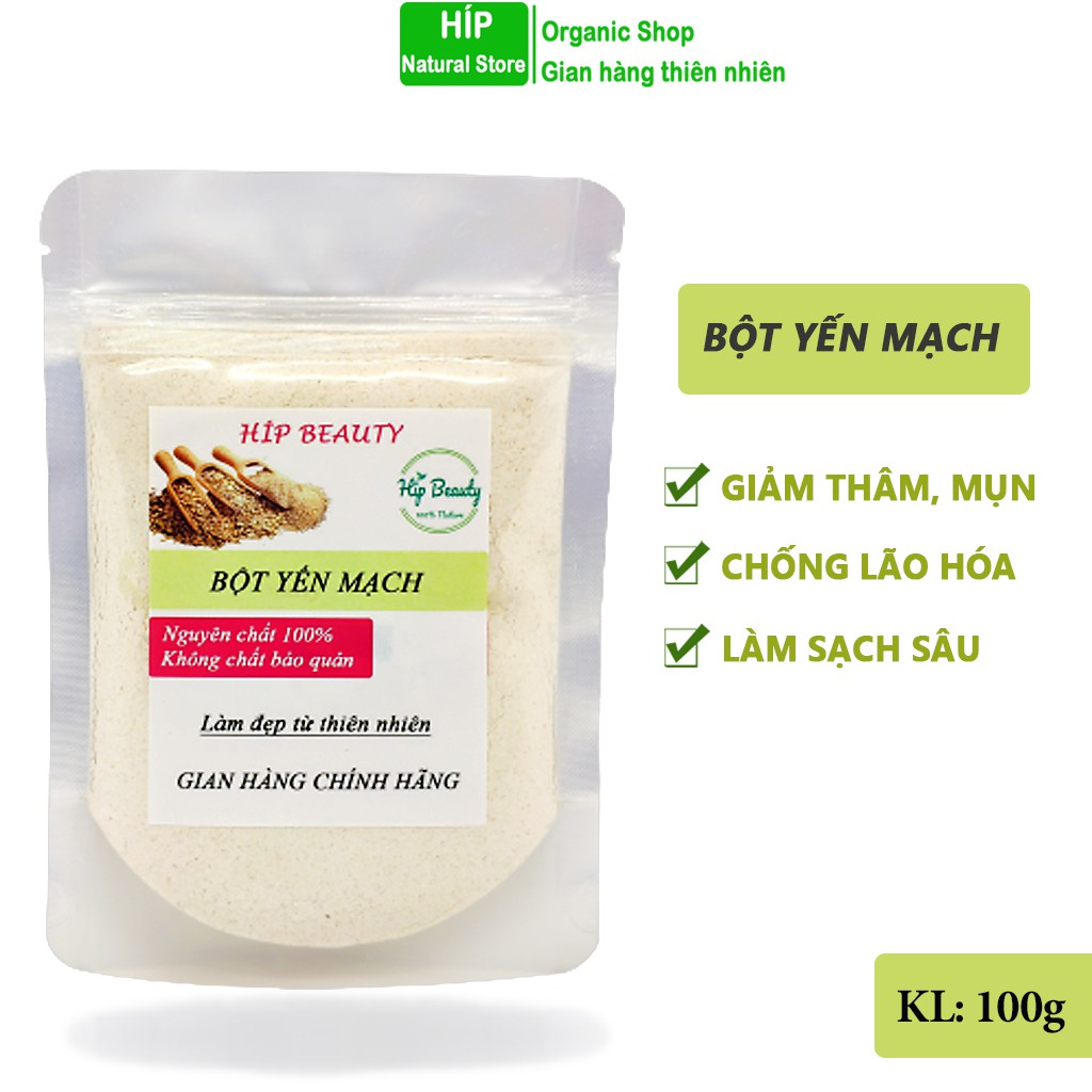 Bột yến mạch đắp mặt nguyên chất handmade 100g