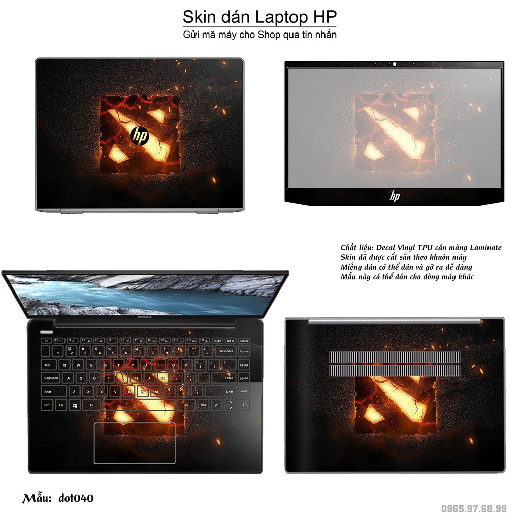 Skin dán Laptop HP in hình Dota 2 nhiều mẫu 7 (inbox mã máy cho Shop)