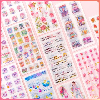 Bộ 6 Miếng Dán Hình Hoạt Hình Trang Trí Điện Thoại Xinh Xắn