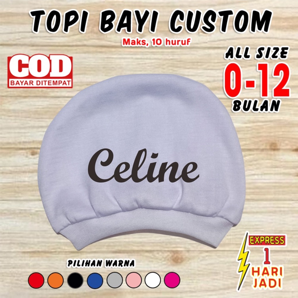 Mũ Hình Tròn In Tên Nhân Vật Tùy Chỉnh Dành Cho Trẻ Sơ Sinh 0-6 Tháng