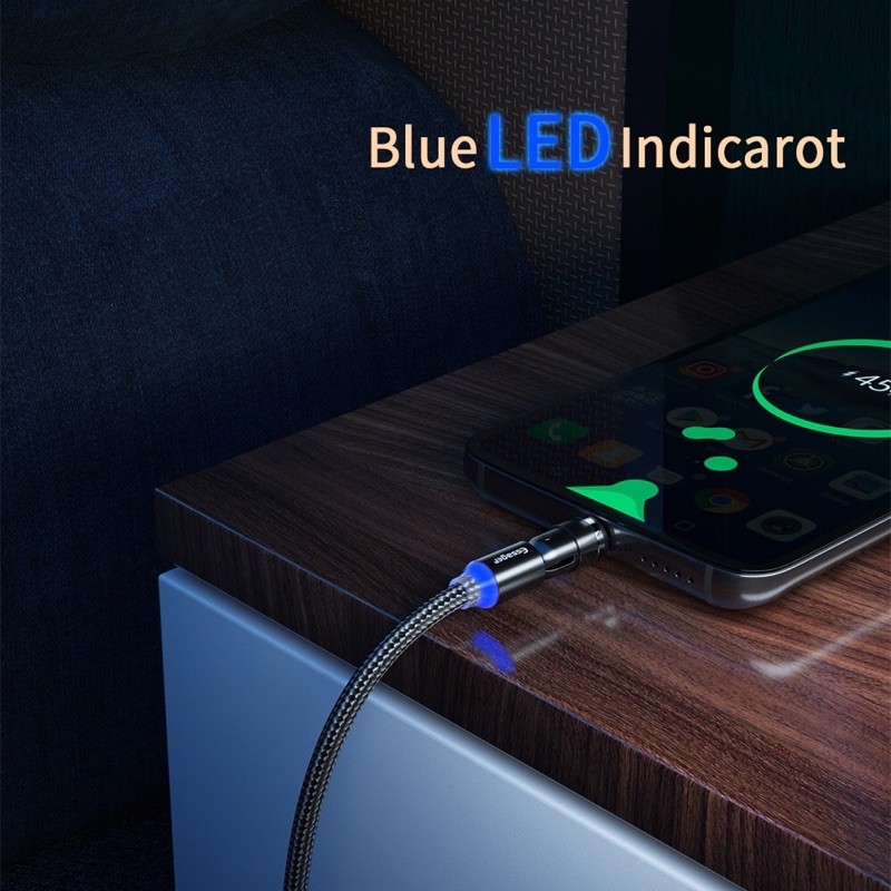 Dây cáp sạc nhanh Essager ip,Micro USB,Type-C xoay 540 độ