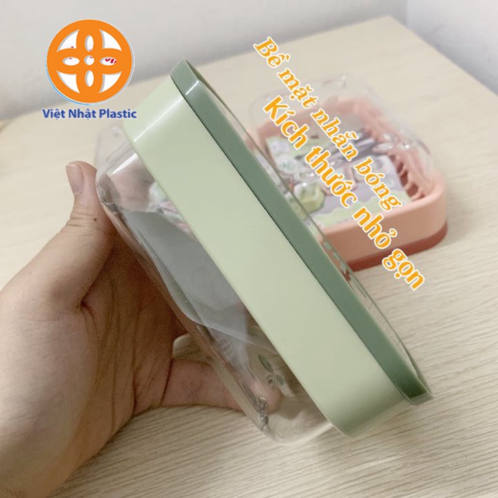 hộp đựng xà bông có khay hứng nước kèm nắp đậy, khay đựng xà bông 6773