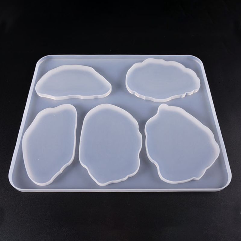 Khuôn silicon Epoxy UV làm miếng lót cốc để bàn cỡ lớn nhiều kiểu dáng DIY tiện lợi