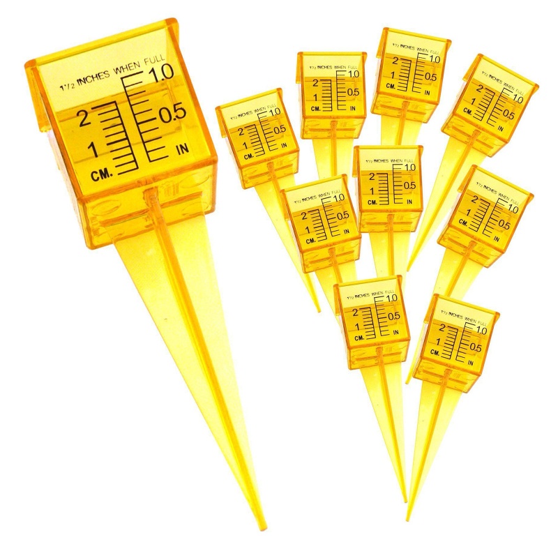 Đồng Hồ Đo / Vòi Phun Nước Mưa Miệng Rộng Bằng Nhựa Màu Vàng Sáng Nâng Cấp Dành Cho Vườn Nhà