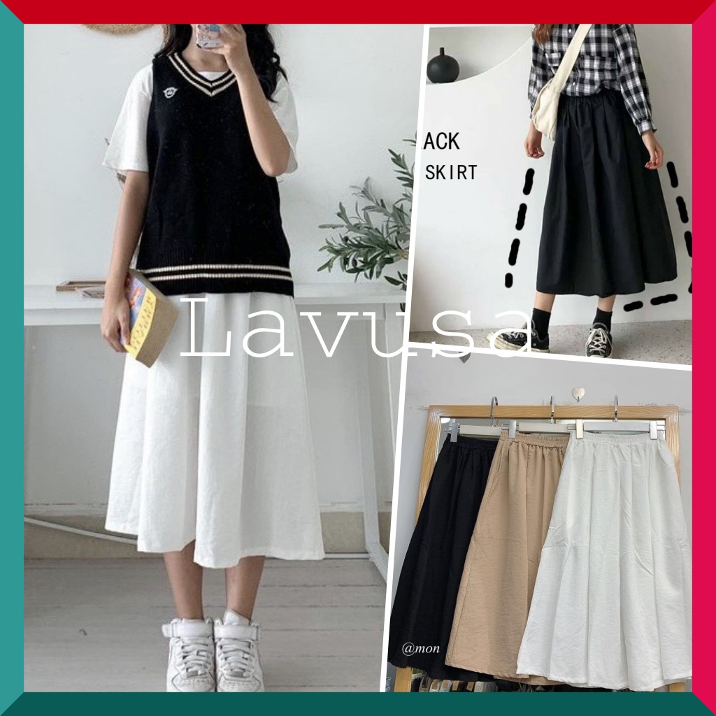 Chân Váy Dài 💖 𝘍𝘳𝘦𝘦𝘴𝘩𝘪𝘱 💖 Chân Váy Đũi Hàn Túi Xẻ Siêu Xinh LAVUSA ( Ảnh Thật / Sẵn ) | BigBuy360 - bigbuy360.vn