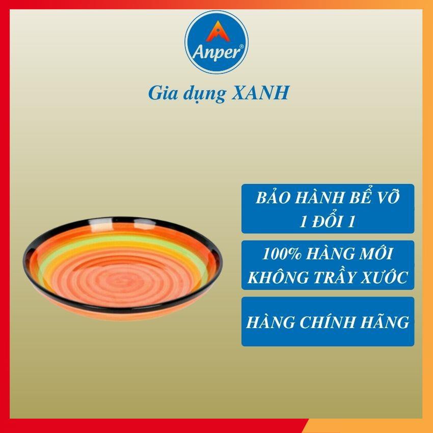 Đĩa Dĩa Sứ Cầu Vồng Kiểu Dáng Hiện Đại Anper VN ,Dĩa Sứ Cao Cấp Sang Trọng , Chén Dĩa  Size 18 cm / 20 cm / 22,5 cm !