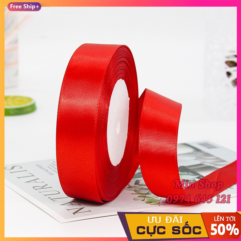 [ Sỉ cuộn 22 mét ] Ruy băng lụa 2cm loại đẹp