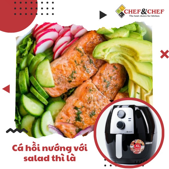 NỒI CHIÊN KHÔNG DẦU CHEF&CHEF Ỵ-702 DUNG TÍCH 6.5L  [SIÊU THỊ GIẤY TRÚC]