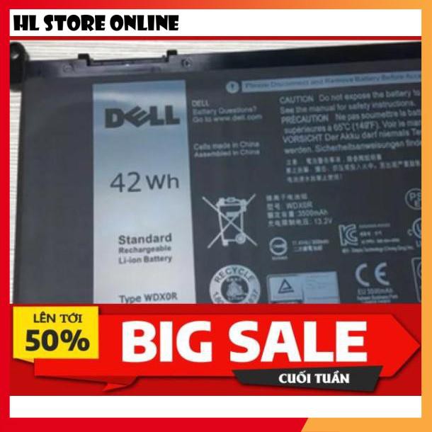 🎁 Pin laptop Dell Inspiron 15 5568 13 7368 WDX0R/ 51KD7 42Wh