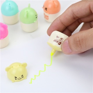 Vỉ 6 bút dạ quang hình thú