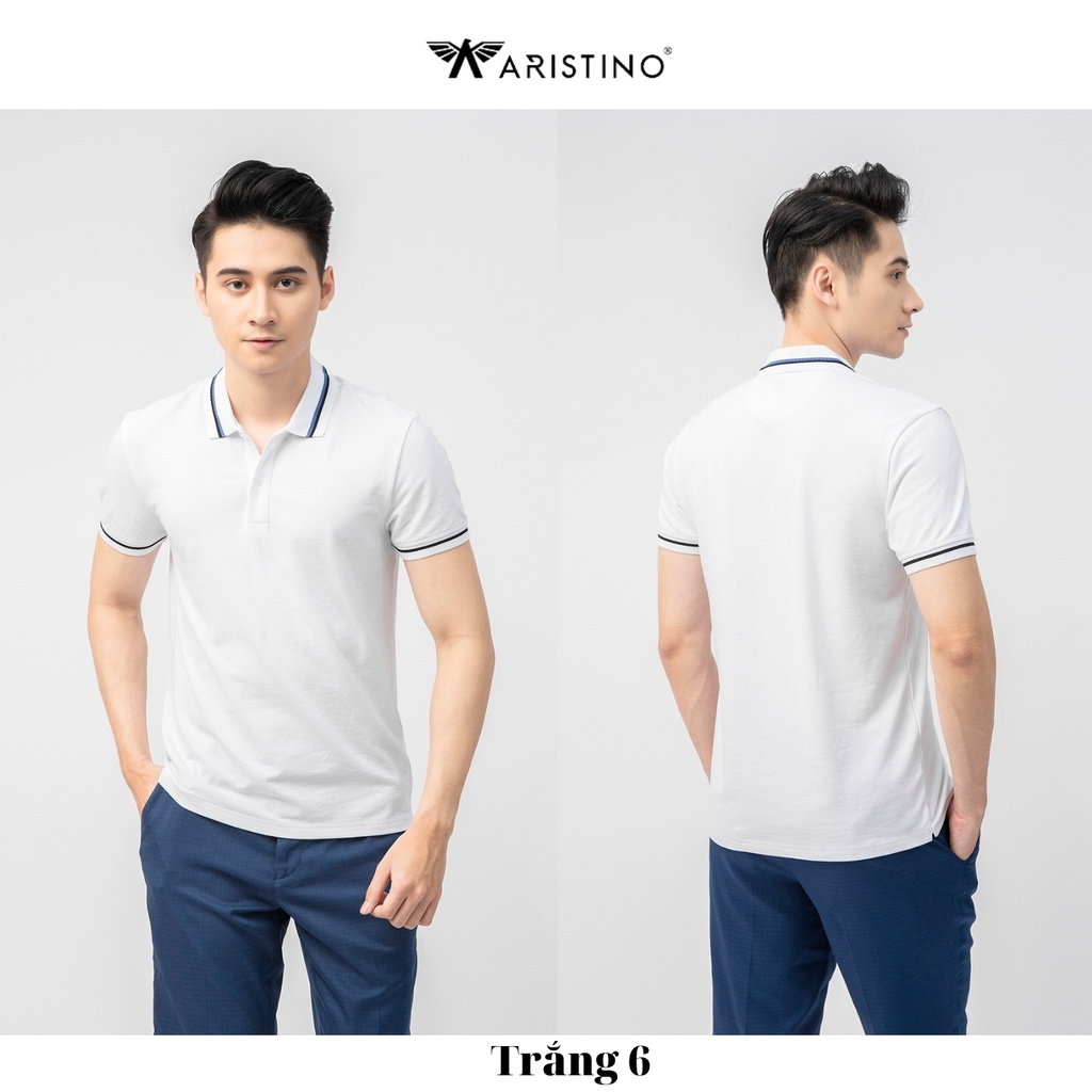 Áo Polo, Thun Nam ARISTINO Nhiều Màu Cao Cấp, Phối Line Viền Cổ, Tay - APS037S1
