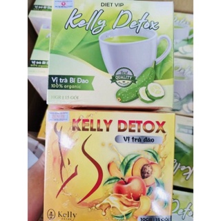 Trà kelly detox vị ĐÀO và vị BÍ ĐAO vị Xoài- hộp 15 gói [HÀNG CHUẨN]