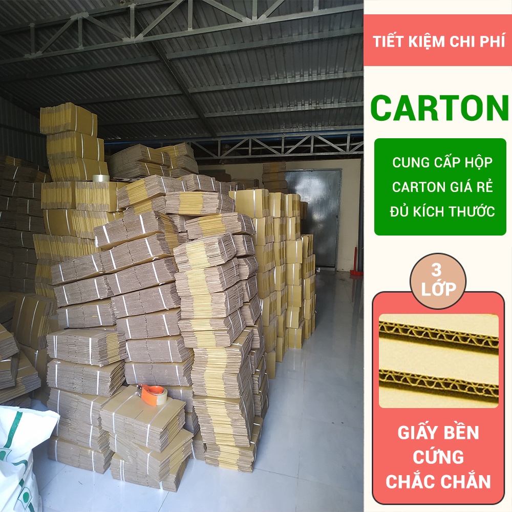 Thùng giấy carton size 10x6x6cm - Combo 50 hộp đóng hàng