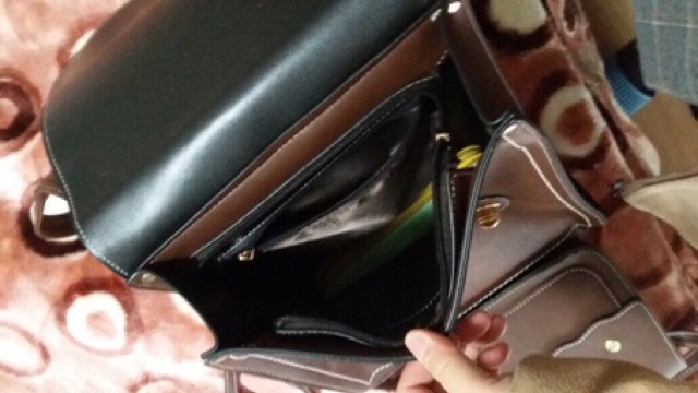 Order Cặp sách kèm túi đeo chéo da PU sẵn màu cà phê | BigBuy360 - bigbuy360.vn