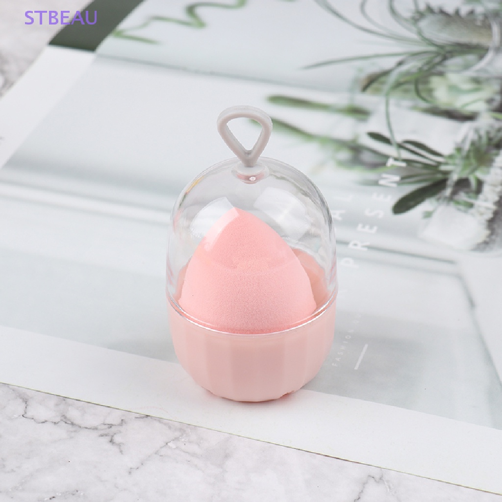 [Cxsteau] 1 Hộp Đựng Mút Trang Điểm Làm Đẹp Có Giá Đỡ Bông Mút Trang Điểm MME