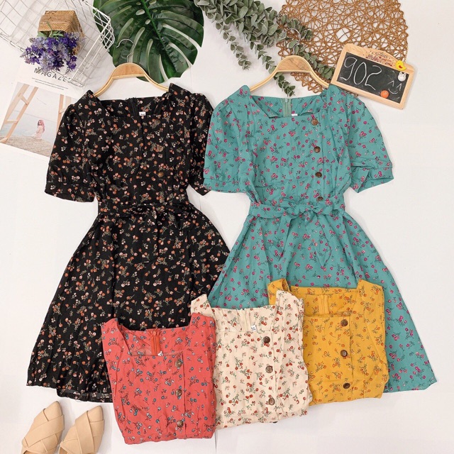 ĐẦM HOA NÚT GỖ LỆCH