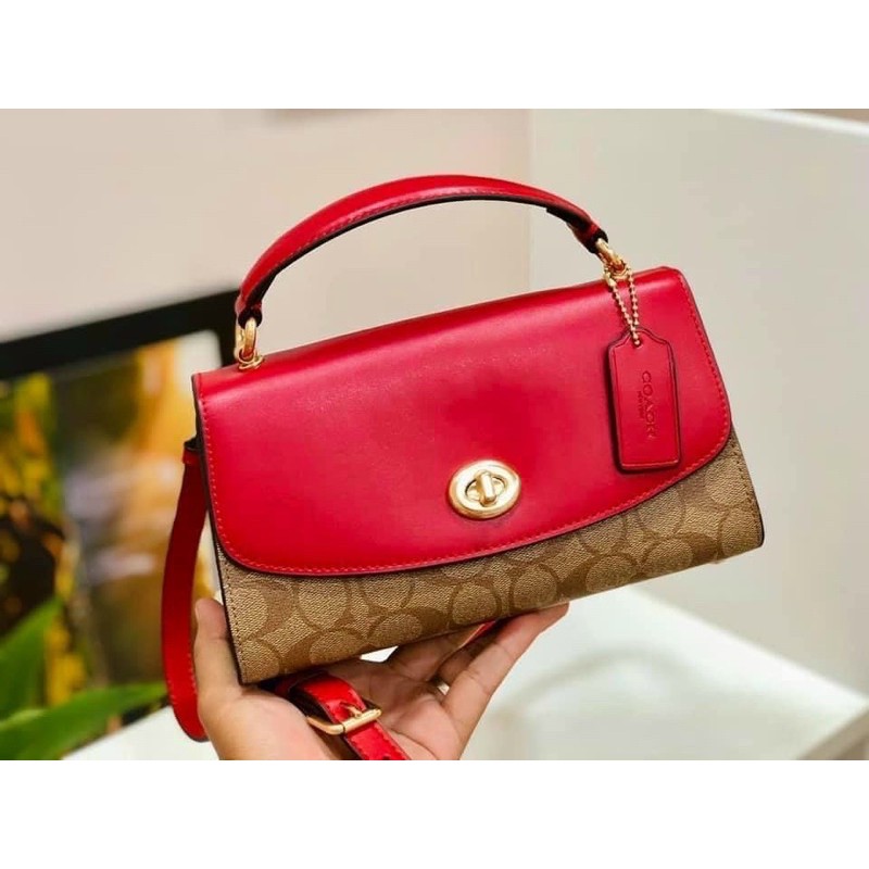 TÚI nữ COACH TILLY 23 phối đỏ siêu sang