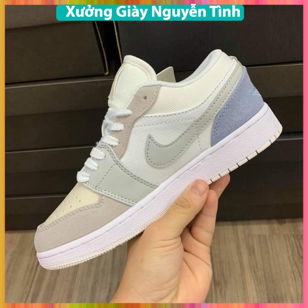 Giày Thể thao 𝐉𝐨𝐫𝐝𝐚𝐧 𝐜ổ 𝐭𝐡ấ𝐩 ✿ 𝐅𝐫𝐞𝐞 𝐬𝐡𝐢𝐩✿ Giày 𝐉𝐨𝐫𝐝𝐚𝐧 1 Paris Xám Xanh cổ thấp nam nữ