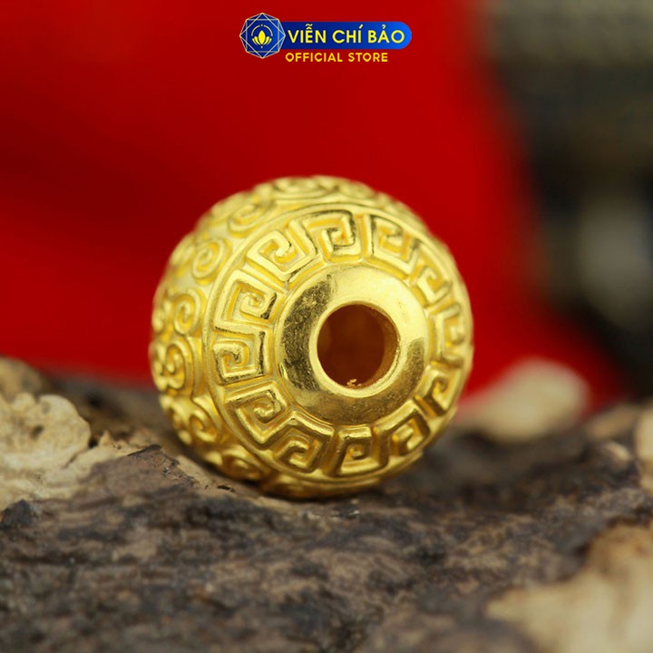 Charm bi cầu Lục Tự vàng 24K hoa văn cổ thời trang phụ kiện trang sức nữ Viễn Chí Bảo C240079