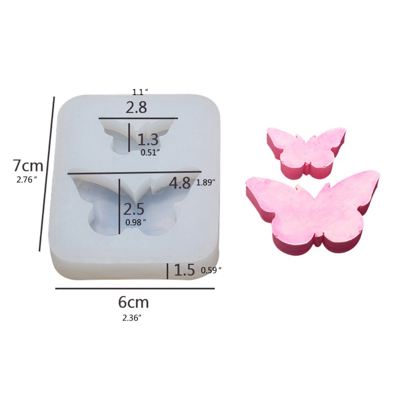 Bộ 4 Khuôn Silicone Hình Bướm Làm Đồ Trang Sức