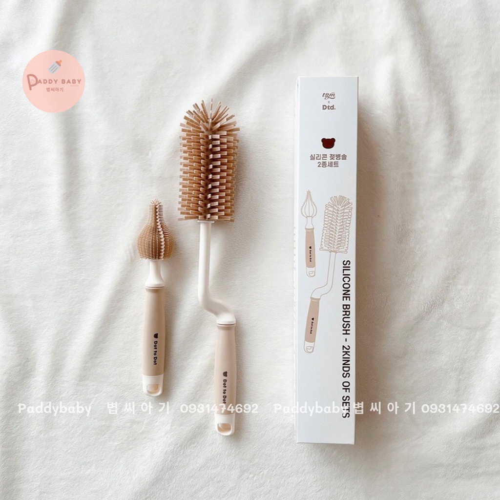 Cọ rửa bình sữa silicon Dottodot x Tgm nội địa Hàn cho bé - Made In Korea