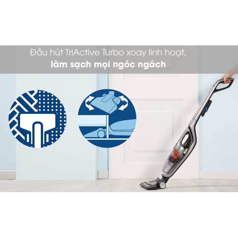 Máy hút bụi 2in1 Philips Eco FC6168/01 - Sử dụng linh hoạt, công nghệ hút mạnh, hiệu quả [Chính Hãng]