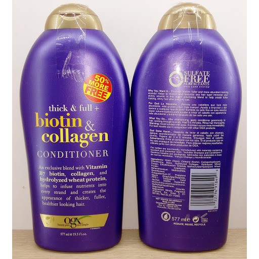 💖💖💖Cặp Dầu Gội BIOTIN Tím BỘ DẦU GỘI 577ML + Xả 577ML BIOTIN💖💖💖