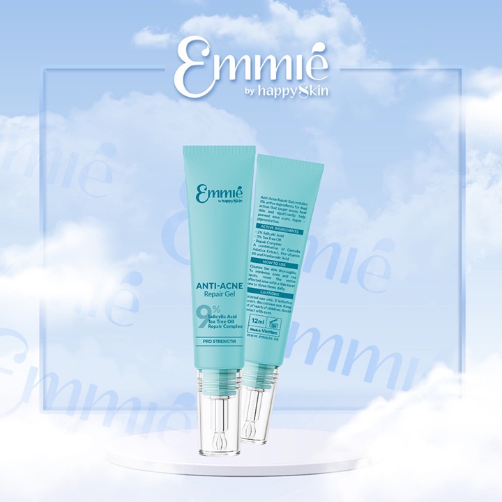 Gel Chấm Mụn Emmié By Happyskin 3 trong 1 - 12ml Anti Acne Repair Gel
