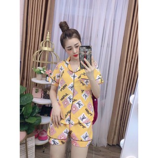 Piama quần đùi mặc nhà thoải mái size dưới 60kg.LH009
