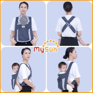 Đai địu vải cho bé từ 3 - 36 tháng tuổi ngồi có chùm đầu MySun