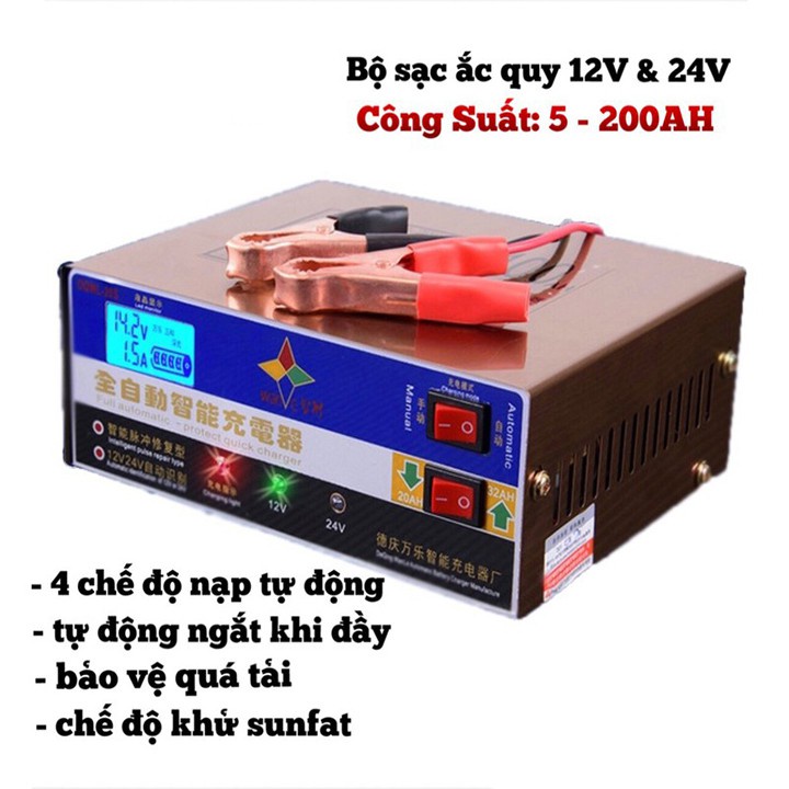 Bộ Nạp Ắc Quy 12V và 24V - 200AH