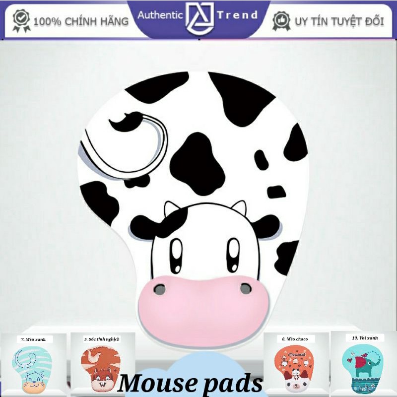 Miếng lót chuột có đệm tay silicon ngộ nghĩnh- Bàn di chuột có chống trượt dễ thương (Mouse pad)