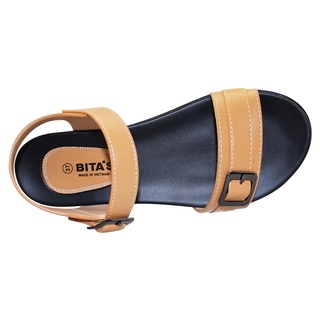 Sandal đế bằng nữ Bita's SYN.239 (Đen + Trắng + Vàng bò + Xám)