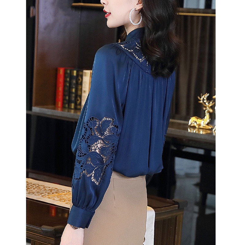 Áo Sơ Mi Dài Tay Thêu Họa Tiết Thời Trang Cho Nữ