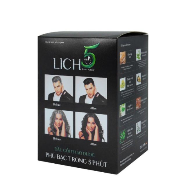 DẦU GỘI THẢO DƯỢC ĐEN TÓC LICH 5 | BigBuy360 - bigbuy360.vn