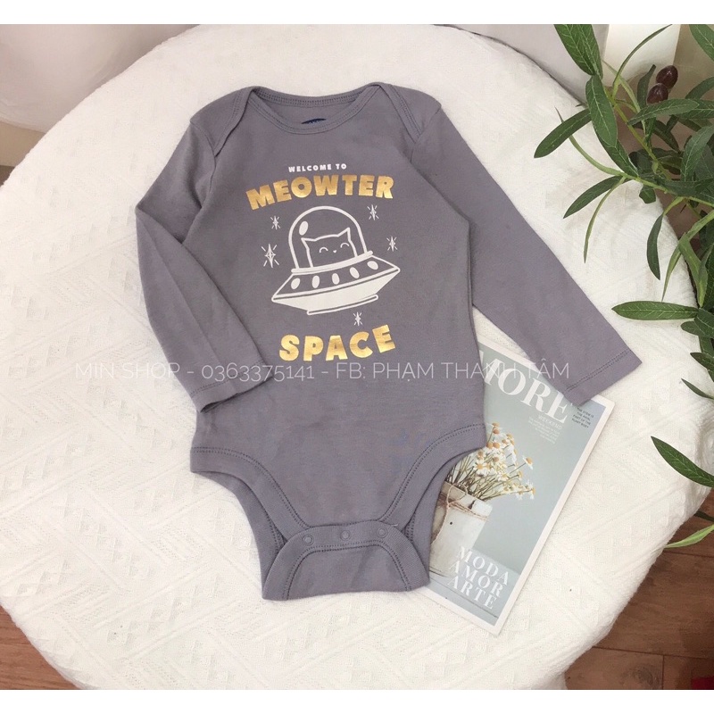 Body chip Old Navy dài tay - 6m, 12m, 18m