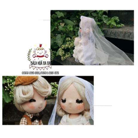 Đồ trang trí thêu tay Trung Quốc / DIY GÓI NGUYÊN LIỆU búp bê thêu tay CÔ DÂU CHÚ RỂ / DOLL HANDMADE- BÁCH HÓA NA NA