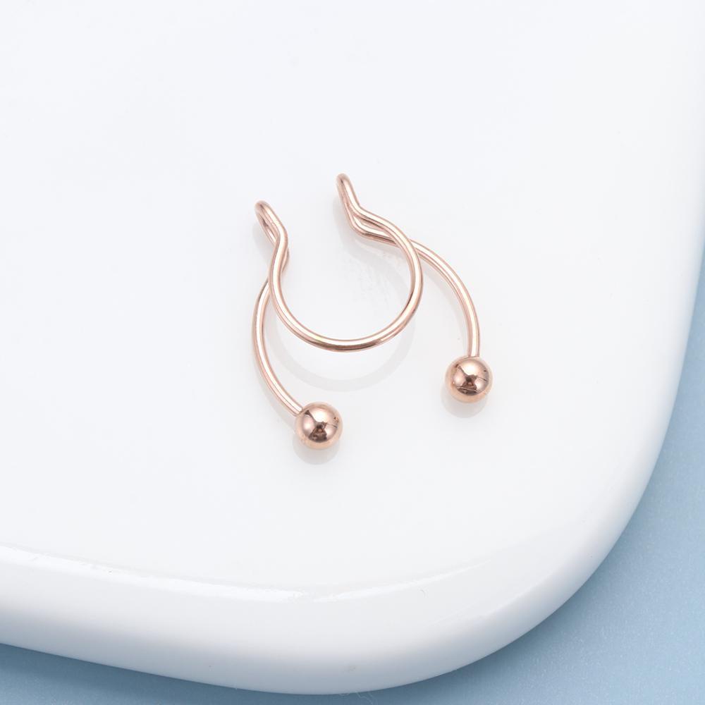 Nhẫn Mũi Bằng Thép Không Gỉ Nhiều Màu Sắc Dành Cho Nữ