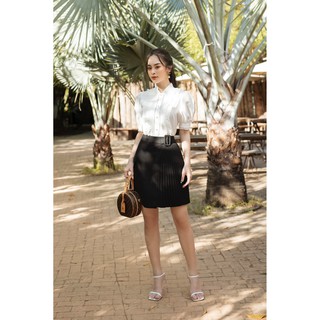 Áo cotton lụa bèo dập ly phối ren -HBSM881