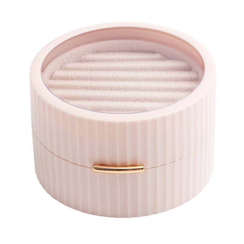 Hộp đựng trang sức khuyên tai nhẫn vải flannel mini nhỏ gọn mang theo du lịch
