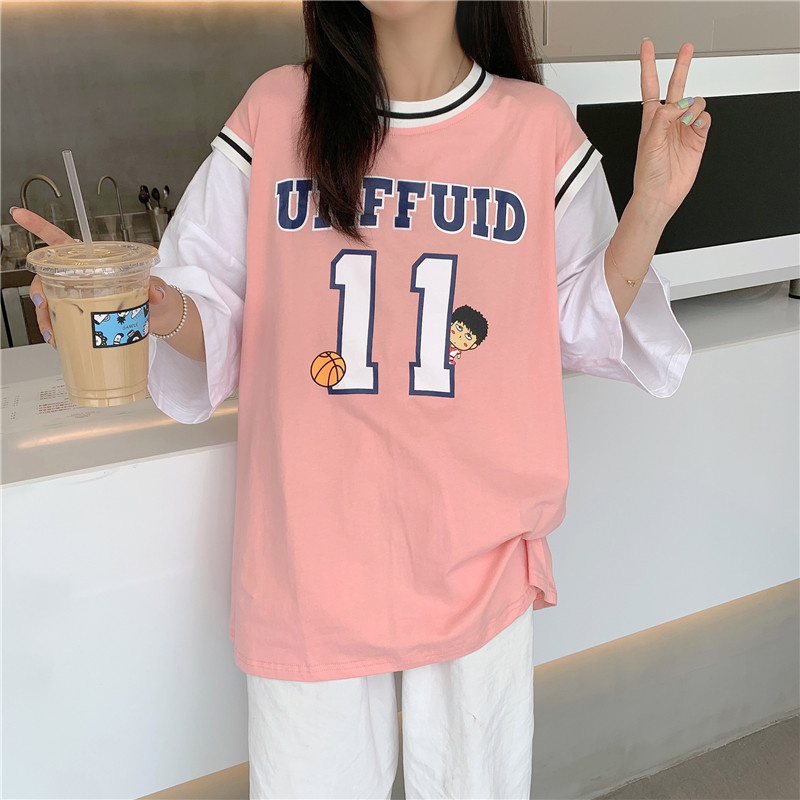 SUXI Áo Thun Bóng Rổ Ngắn Tay Dáng Rộng Thời Trang Mùa Hè Dành Cho Nữ