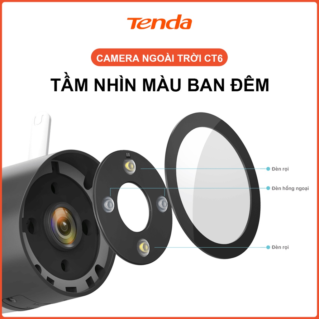 Camera Wifi Ngoài Trời Tenda CT6 Độ Phân Giải 2K - Hãng phân phối chính thức | WebRaoVat - webraovat.net.vn