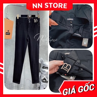 Quần tregging kèm hộp cho nữ chất thun umi cao cấp mềm mịn co giãn thoải mái có size lưng phối logo BB dễ thương TS393