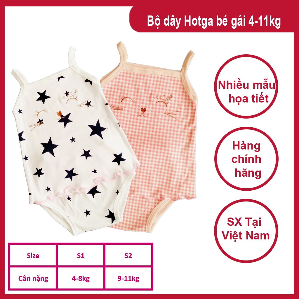 Bộ 2 dây bé gái HOTGA chọn mẫu (4-11kg)