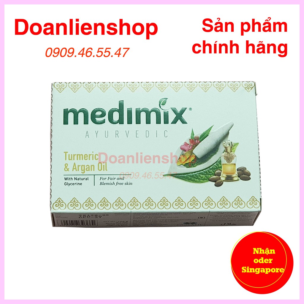 Combo Xà phòng Medimix 18 Loại Thảo Dược - Nghệ Và Dầu Argan - Đàn Hương - Kumkumadi Nghệ Tây - Cỏ Hương Bài 125g/bánh