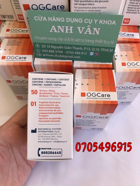 Que Thử Đường Huyết OGCARE 50