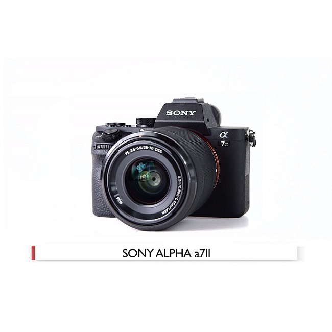 Máy ảnh Full Frame Sony Alpha A7 Mark II kèm Len 28-70mm f3.5-5.6 OSS chính hãng tặng thẻ nhớ 16G và túi đựng máy